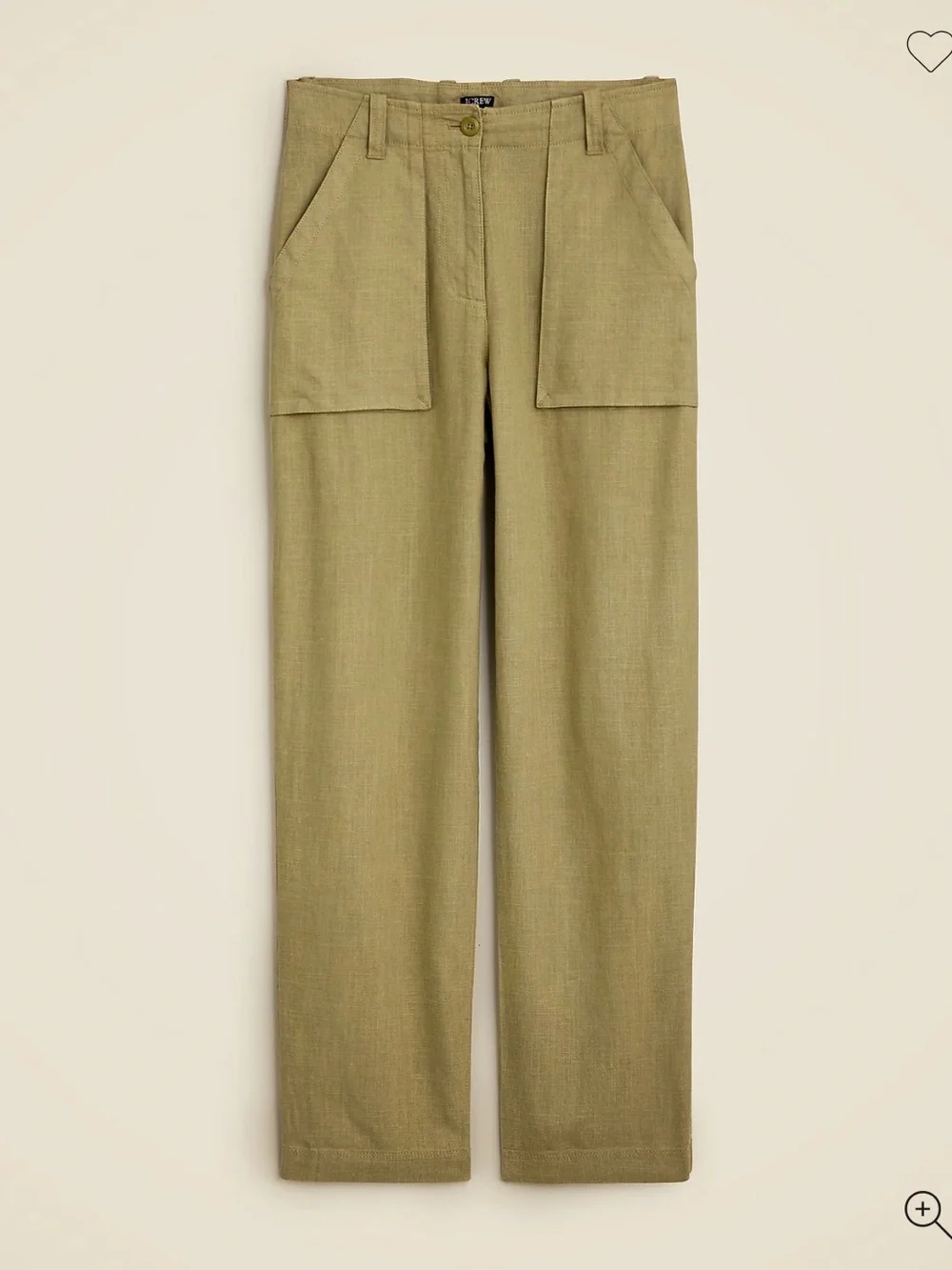 J. Crew NWT White Seaside Cargo Pant Linen Blend - Picture 5 of 5